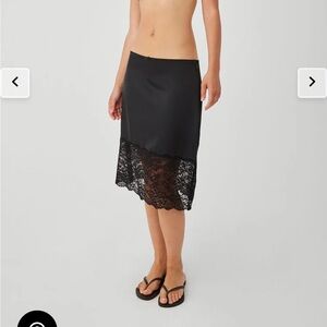 Chamomile Satin Midi Skirt